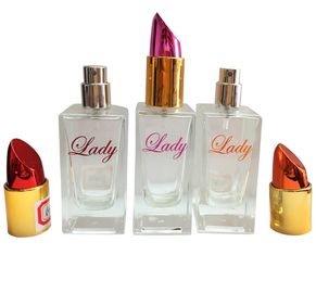 Leuke Vierkante de Flessen van het Glasparfum/van 30ml Antieke Parfumflessen met Lippenstiftkappen